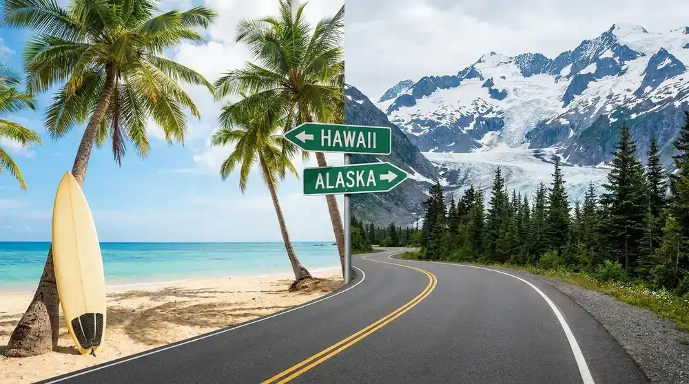 hawaii to alaska