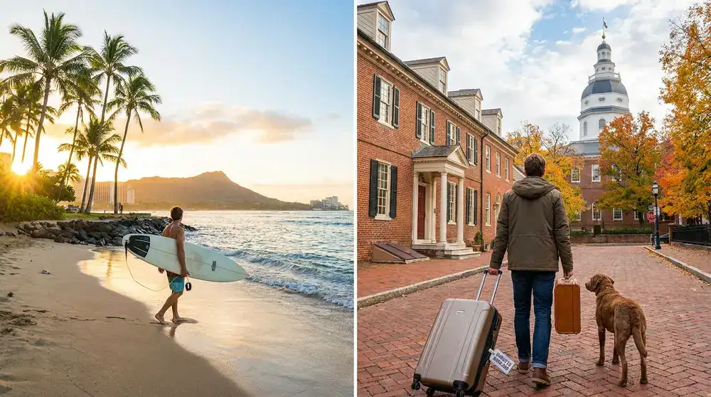 hawaii to maryland