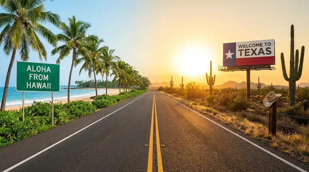 hawaii to texas